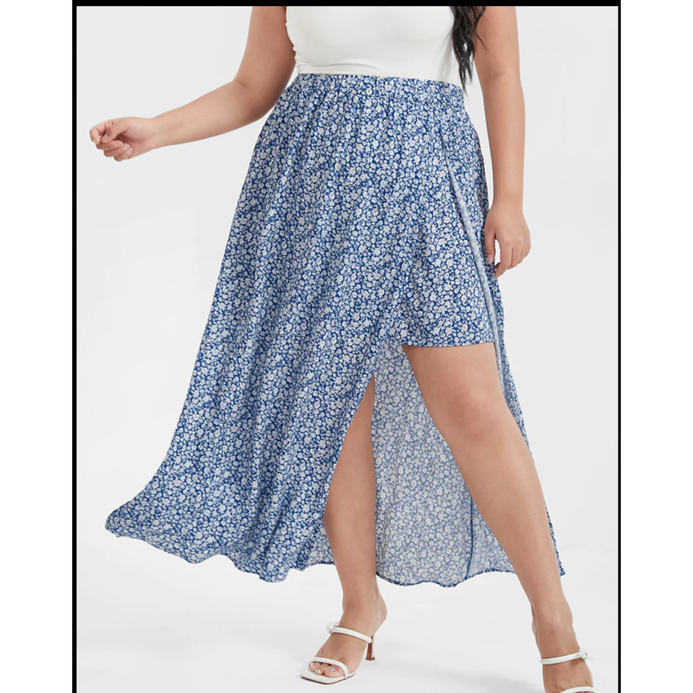 BloomChic Navy Floral Maxi Skirt Size 28